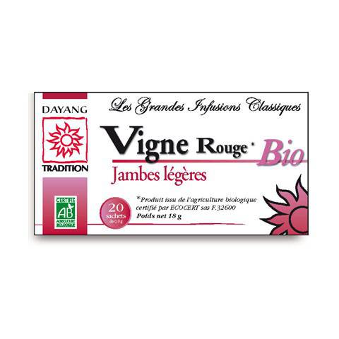 INFUSION BIO VIGNE ROUGE Légèreté des jambes