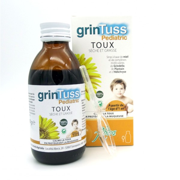 GRINTUSS sirop adulte 128 g contre la toux sèche ou grasse.