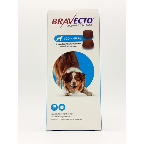 BRAVECTO Chien 20-40 kg boite de 2 comprimés