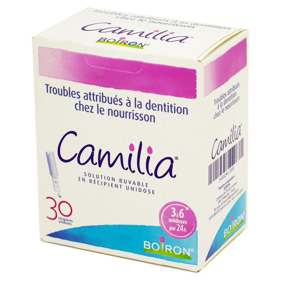 CAMILIA 30 unidoses Homéopathie pour poussée dentaire de bébé BOIRON
