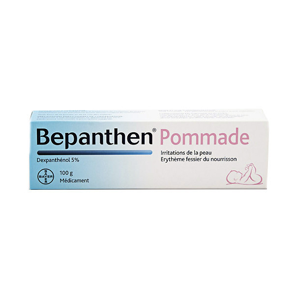 bépanthen pommade est un médicament soulageant les irritations cutanées  (érythèmes fessiers)