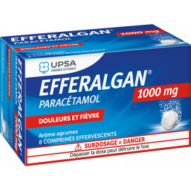 EFFERALGAN 1g Boite de 8 comprimés effervescents fruits rouges