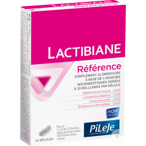 LACTIBIANE REFERENCE 10 Gelules renfort de la flore intestinale