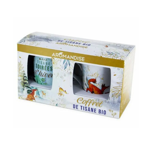 COFFRET TISANE D'HIVER ET TISANIERE AROMANDISE BIO